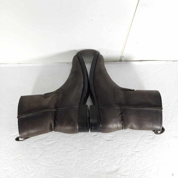 Frye Women's Melissa Slouch Short US 5,5 Brown Leather Pull On Ankle Boots - Picture 9 of 12